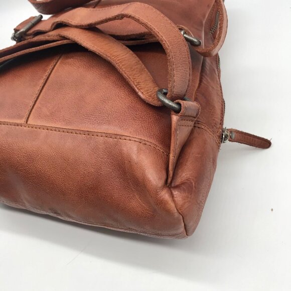Vilenca Brown Woven Intrecciato Leather Backpack main image 8